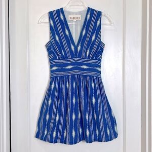MADCHEN Anthropologie Blue Tribal Mini Dress 0